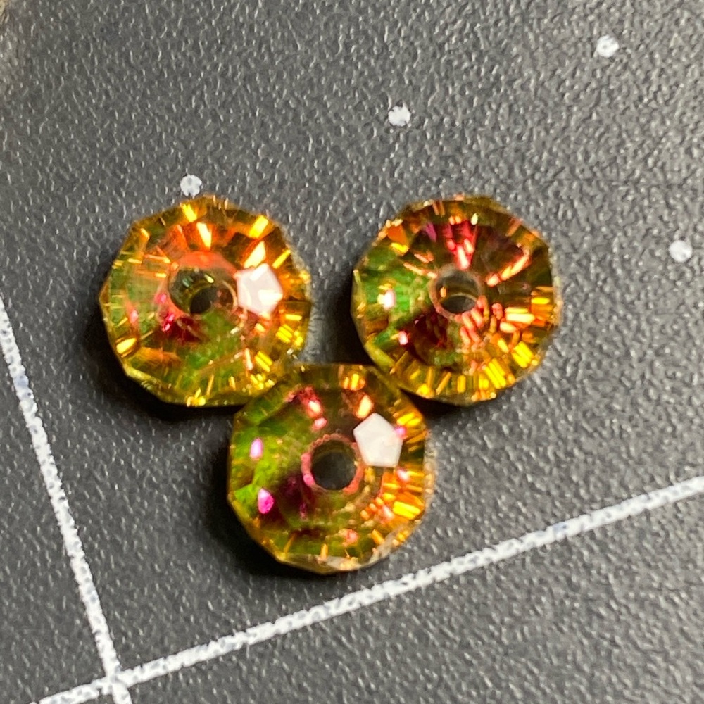 Crystal AB Beads: 6mm Rondelle (50)
